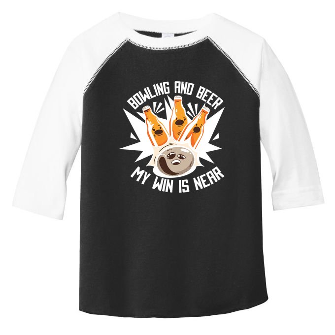 Bowling And Beer Toddler Fine Jersey T-Shirt