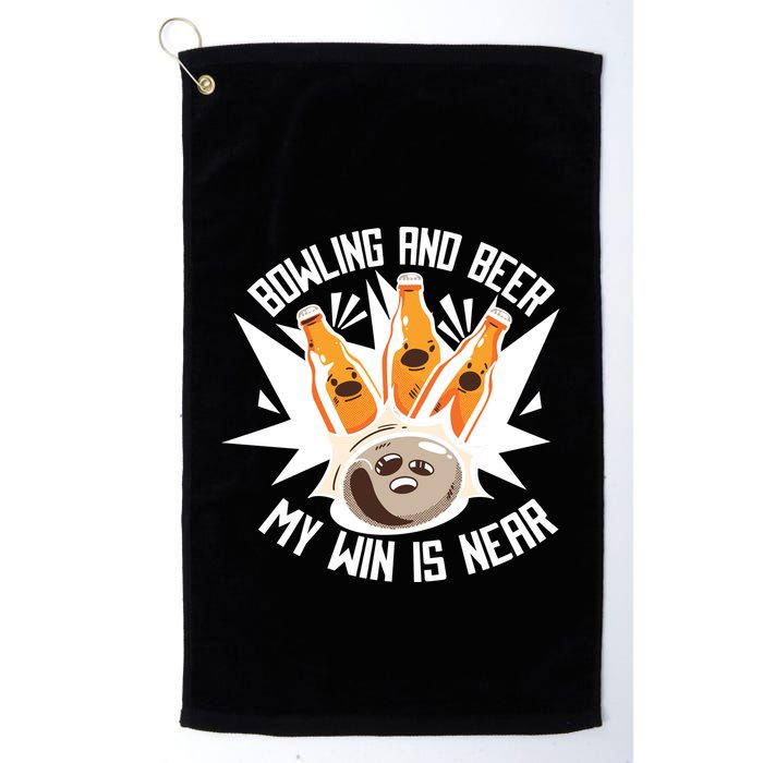 Bowling And Beer Golf Towel