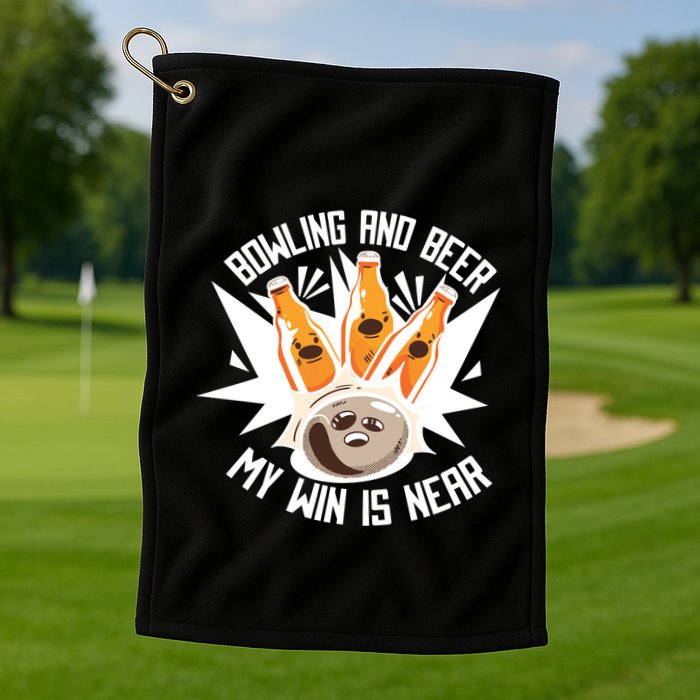 Bowling And Beer Golf Towel