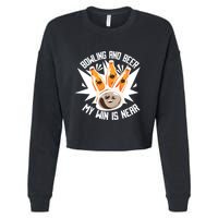 Bowling And Beer Cropped Pullover Crew