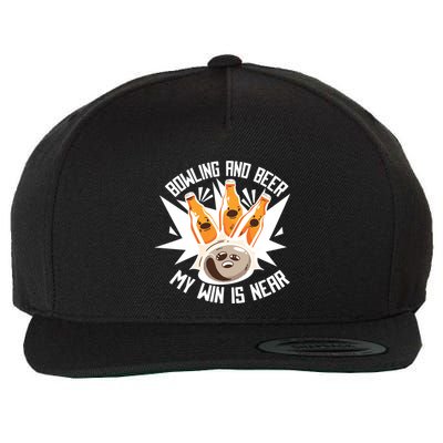 Bowling And Beer Wool Snapback Cap