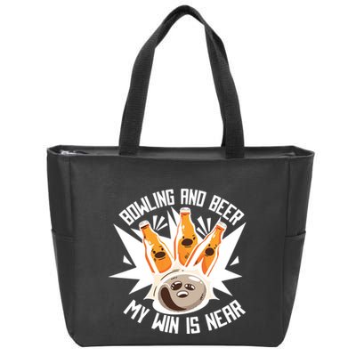 Bowling And Beer Zip Tote Bag