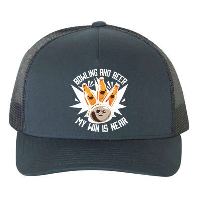 Bowling And Beer Yupoong Adult 5-Panel Trucker Hat