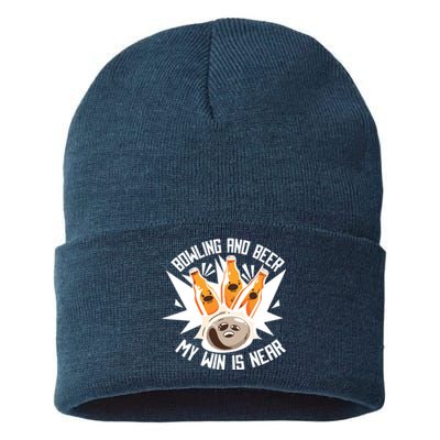 Bowling And Beer Sustainable Knit Beanie