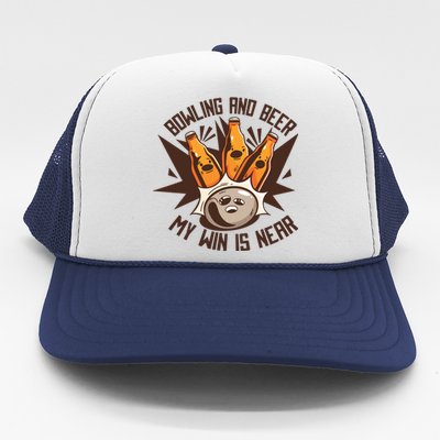 Bowling And Beer Trucker Hat