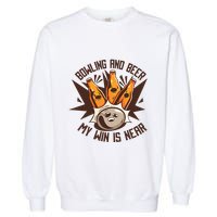 Bowling And Beer Garment-Dyed Sweatshirt