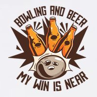 Bowling And Beer Garment-Dyed Sweatshirt