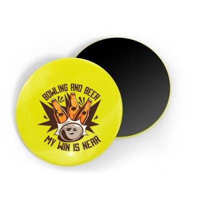 Bowling And Beer Magnet