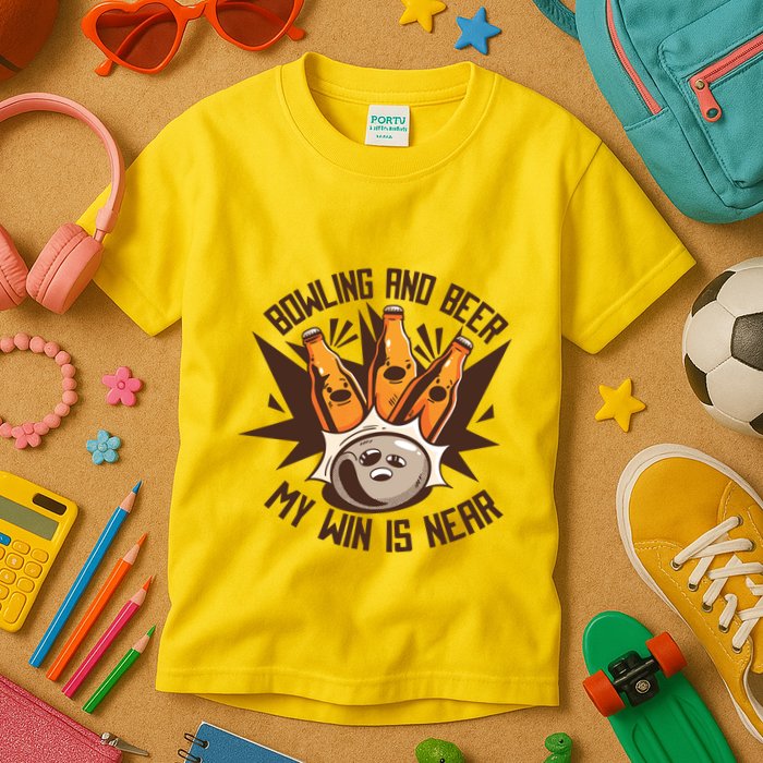 Bowling And Beer Kids T-Shirt