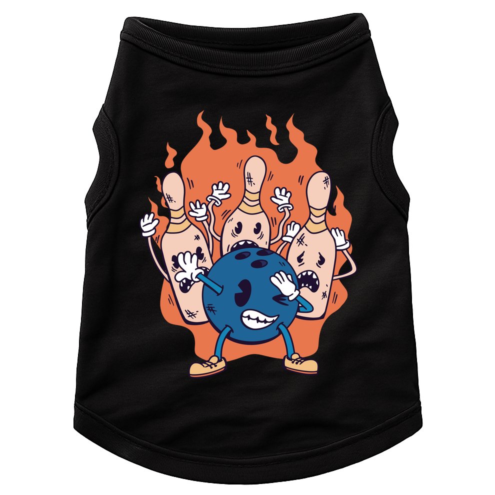 Bowling Ball And Pins Dabbing Doggie Tank