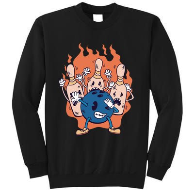Bowling Ball And Pins Dabbing Sweatshirt