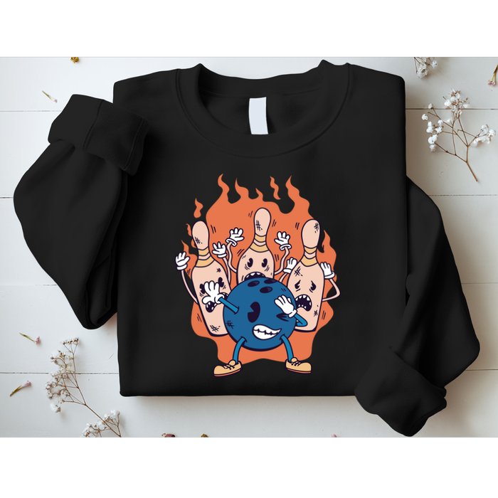 Bowling Ball And Pins Dabbing Sweatshirt