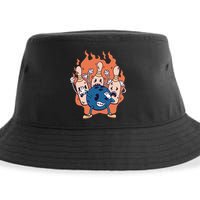 Bowling Ball And Pins Dabbing Sustainable Bucket Hat