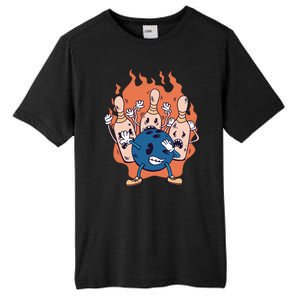 Bowling Ball And Pins Dabbing Tall Fusion ChromaSoft Performance T-Shirt