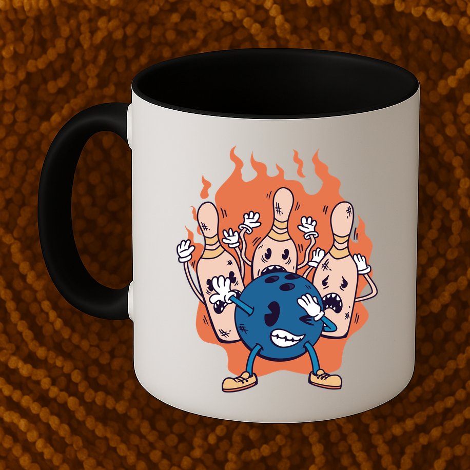 Bowling Ball And Pins Dabbing Mug