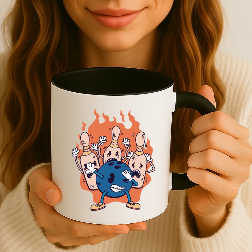 Bowling Ball And Pins Dabbing Mug