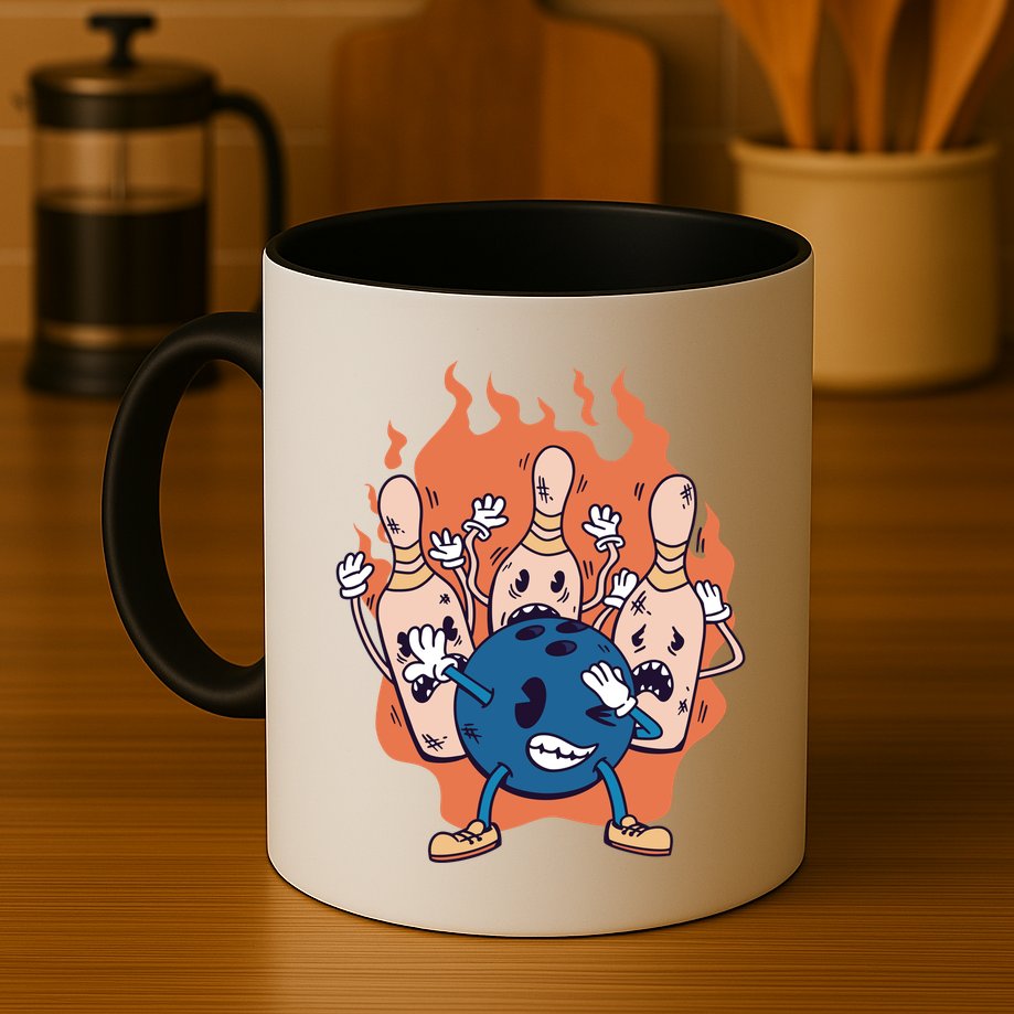 Bowling Ball And Pins Dabbing Mug