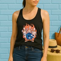 Bowling Ball And Pins Dabbing Womens Tank Top