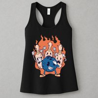 Bowling Ball And Pins Dabbing Womens Tank Top