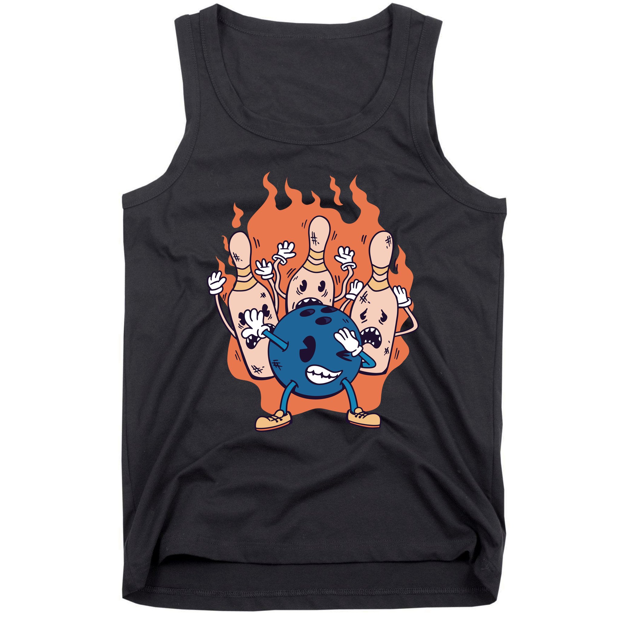 Bowling Ball And Pins Dabbing Tank Top