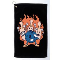 Bowling Ball And Pins Dabbing Golf Towel