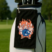 Bowling Ball And Pins Dabbing Golf Towel
