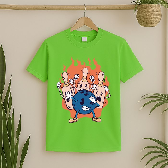 Bowling Ball And Pins Dabbing T-Shirt
