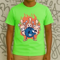Bowling Ball And Pins Dabbing T-Shirt