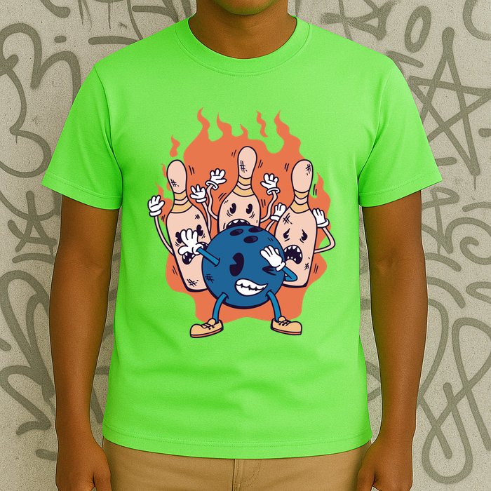 Bowling Ball And Pins Dabbing T-Shirt