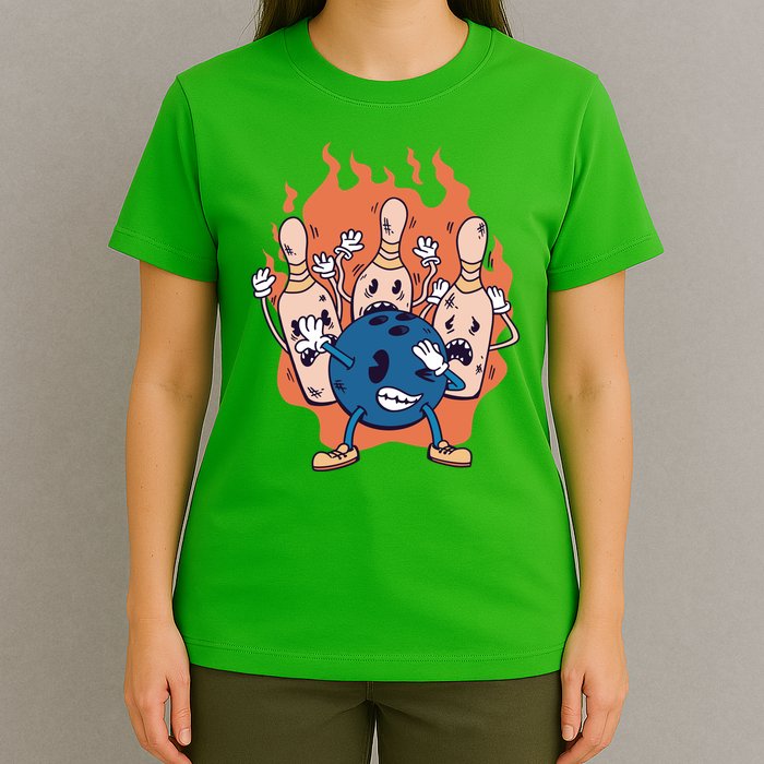 Bowling Ball And Pins Dabbing T-Shirt