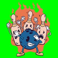 Bowling Ball And Pins Dabbing T-Shirt