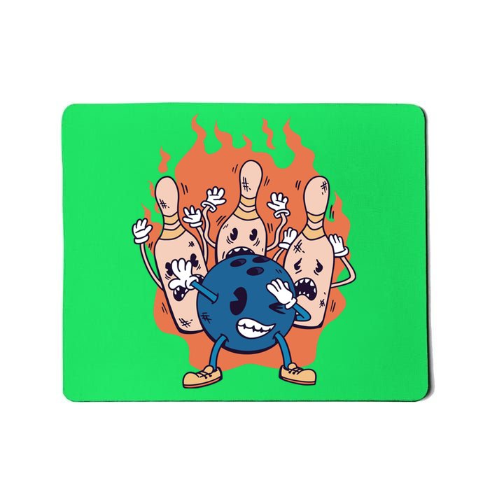 Bowling Ball And Pins Dabbing Mousepad