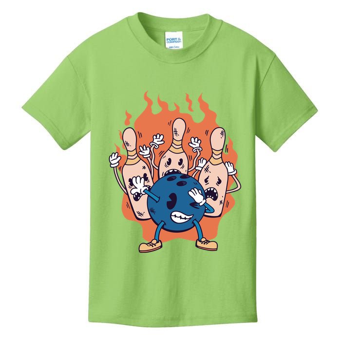 Bowling Ball And Pins Dabbing Kids T-Shirt