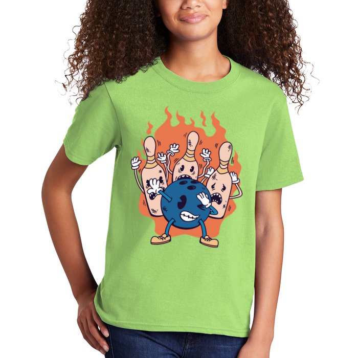 Bowling Ball And Pins Dabbing Kids T-Shirt