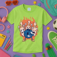 Bowling Ball And Pins Dabbing Kids T-Shirt