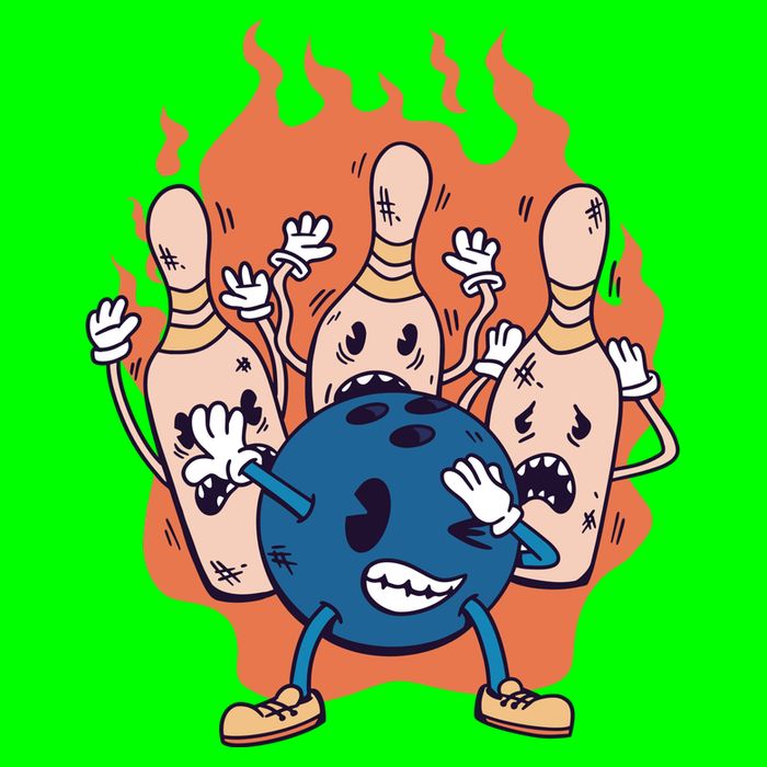 Bowling Ball And Pins Dabbing Kids T-Shirt
