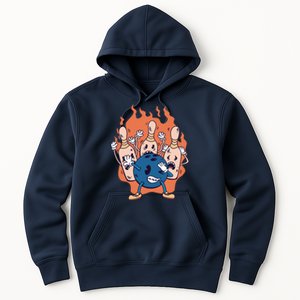 Bowling Ball And Pins Dabbing Hoodie