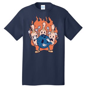 Bowling Ball And Pins Dabbing Tall T-Shirt