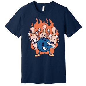 Bowling Ball And Pins Dabbing Premium T-Shirt