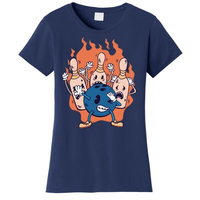 Bowling Ball And Pins Dabbing Women's T-Shirt