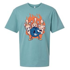 Bowling Ball And Pins Dabbing Sueded Cloud Jersey T-Shirt