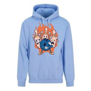 Bowling Ball And Pins Dabbing Unisex Surf Hoodie