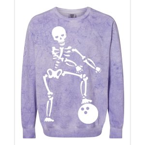 Bowling Ball Floss like A Boss Skeleton Colorblast Crewneck Sweatshirt