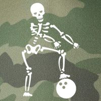 Bowling Ball Floss like A Boss Skeleton Legacy Tie Dye Trucker Hat
