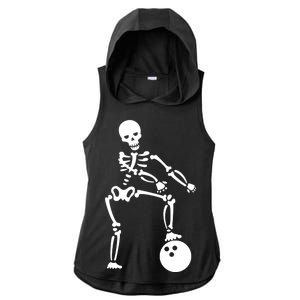 Bowling Ball Floss like A Boss Skeleton Ladies PosiCharge Tri-Blend Wicking Draft Hoodie Tank