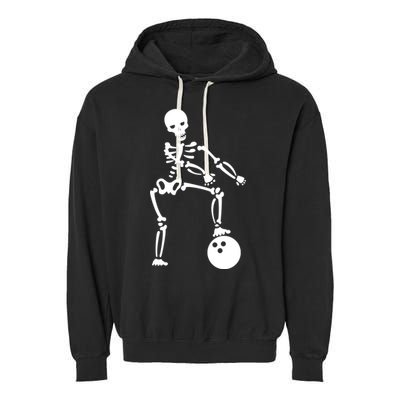 Bowling Ball Floss like A Boss Skeleton Garment-Dyed Fleece Hoodie