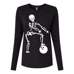 Bowling Ball Floss like A Boss Skeleton Womens Cotton Relaxed Long Sleeve T-Shirt