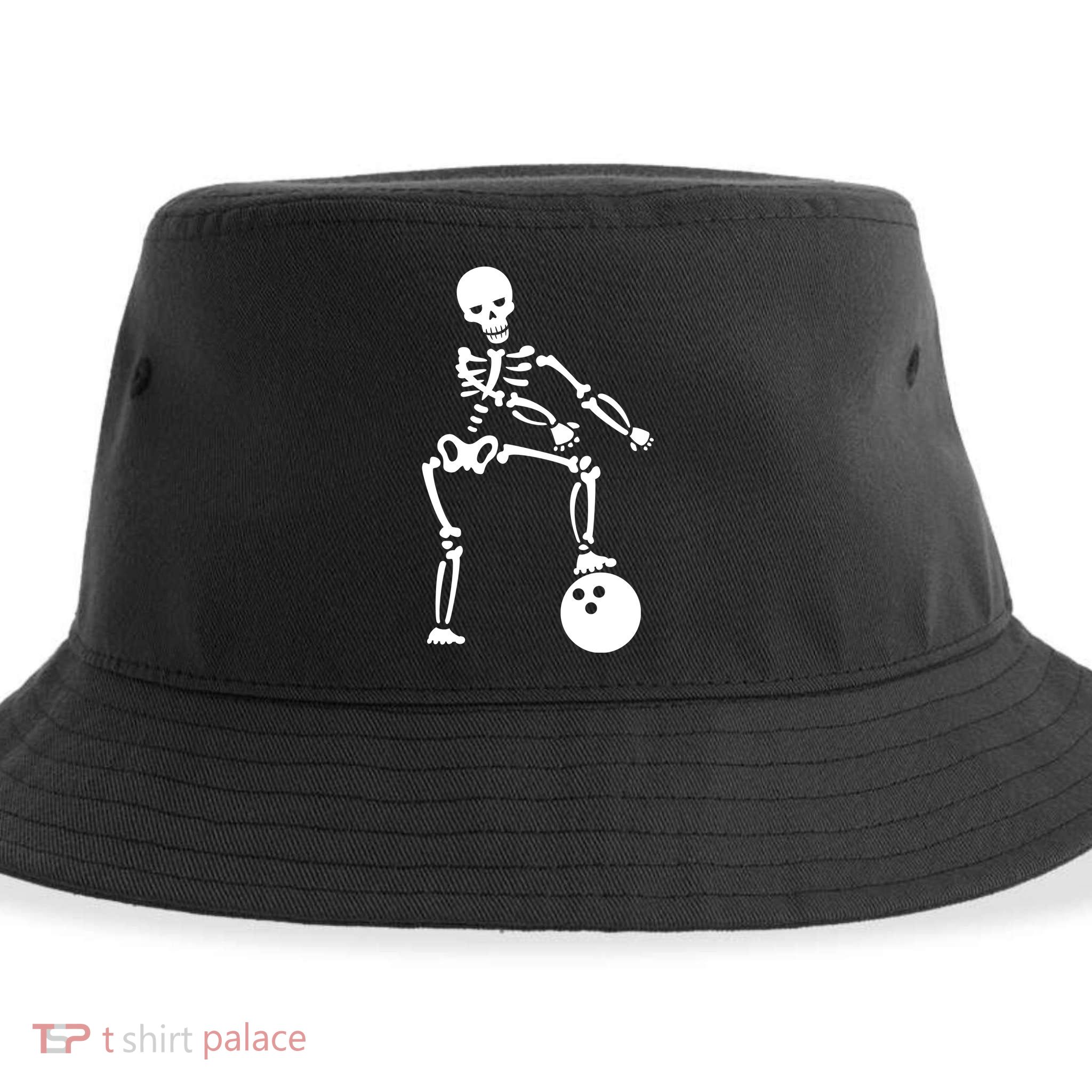 Bowling Ball Floss like A Boss Skeleton Sustainable Bucket Hat