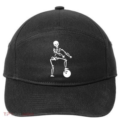 Bowling Ball Floss like A Boss Skeleton 7-Panel Snapback Hat