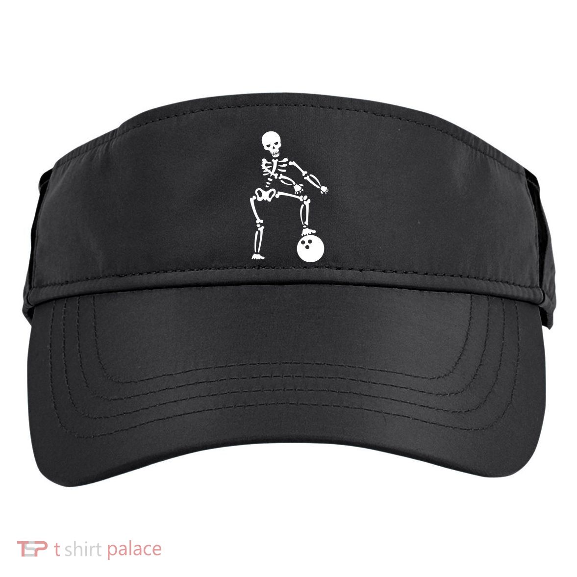 Bowling Ball Floss like A Boss Skeleton Adult Drive Performance Visor
